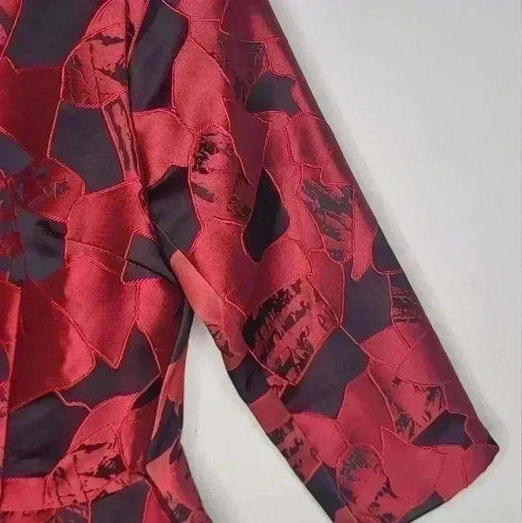 Dan Munier Red and Black Patterned Cocktail Dress Size Small - Picture 5 of 8